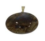 Cabochon geslepen Labradoriet ketting hanger 14k goud retro, Sieraden, Tassen en Uiterlijk, Antieke sieraden, Ophalen of Verzenden