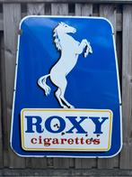 Groot ROXY sigaretten emaille reclamebord, Verzamelen, Ophalen, Reclamebord, Gebruikt, .