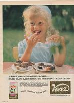 Retro reclame 1965 Venz hagelslag meisje feestjurkje, Verzenden, Overige typen