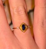 Ring regal rose 18k gold plated recycled sterling silver, Nieuw, Ophalen of Verzenden, Kleiner dan 17, Met edelsteen