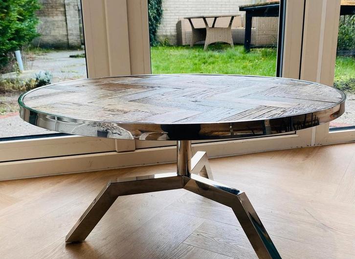Rivièra Maison Ronde Salontafel 'Kirkwood' 80cm, Huis en Inrichting, Tafels | Eettafels, 50 tot 100 cm, 50 tot 100 cm, Rond, Ophalen