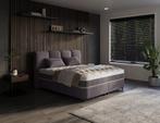 Luxe boxspring Azzuro 140/160/180x200 - TOPPRIJS + MONTAGE!, Ophalen of Verzenden, 180 cm, 200 cm, Crème