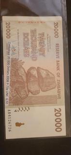 Zimbabwe 20000 Dollar Biljet 2008 UNC p73a, Ophalen of Verzenden, Los biljet