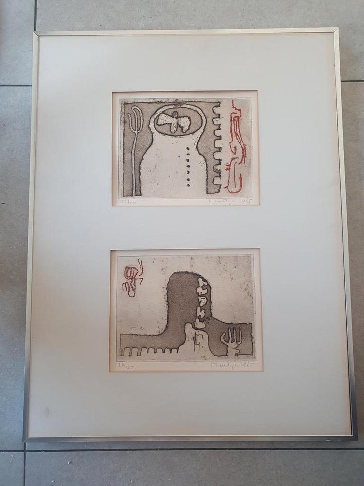 Jan Montyn - La Linga en Le Yoni  - 22/25, Antiek en Kunst, Kunst | Litho's en Zeefdrukken, Ophalen of Verzenden