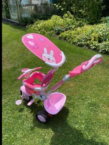 Roze Driewieler met Duwstang van fisher price beschikbaar voor biedingen