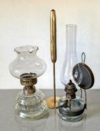 Antieke olielamp (3x), Antiek en Kunst, Ophalen of Verzenden