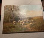 Piet Bouter - Landschap met Schapen, Antiek en Kunst, Ophalen