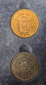 Gouden tientje en zilver.  , Ophalen of Verzenden