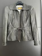 Leren jas dames, Biba, Zo goed als nieuw, Grijs, Ophalen