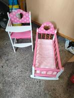 Poppenset: schommel bedje en kinderstoel, Ophalen of Verzenden, Gebruikt, Babypop
