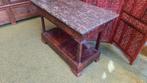Mahonie Empire side table marmer blad, Antiek en Kunst, Ophalen