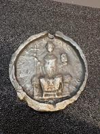 Vintage tinnen religieus schaaltje met Christus, medaille, Verzenden, Overige materialen