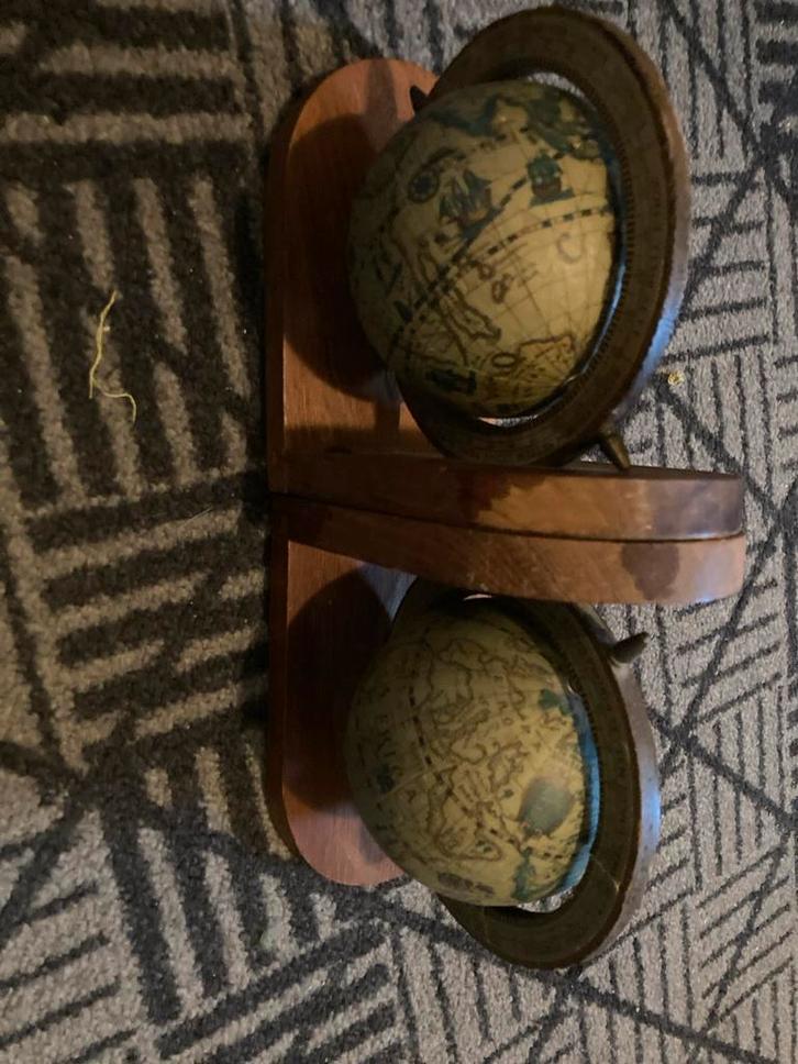 Vintage Wereldbol Boekensteun, Huis en Inrichting, Woonaccessoires | Wereldbollen, Gebruikt, Ophalen of Verzenden