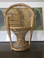 Rotan rieten pauwenstoel - "king chair" stijl - pop/planten, Ophalen of Verzenden, Huis en Inrichting