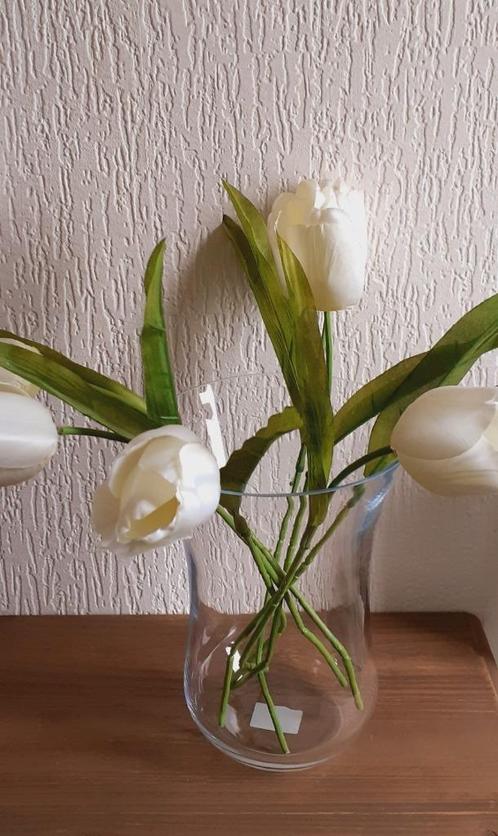 VAAS - stevig glas - 23 cm hoog - MOOIE VORM, Huis en Inrichting, Woonaccessoires | Vazen, Overige kleuren, Minder dan 50 cm, Glas