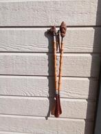 Houten schoenlepels indiaan en wolf., Ophalen of Verzenden, Gebruikt