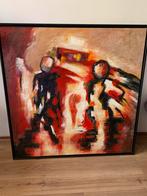 Schilderij olieverf abstract, Antiek en Kunst, Kunst | Schilderijen | Abstract, Ophalen