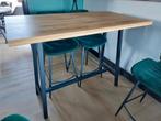 Bartafel / statafel met 4 velvet stoelen, Huis en Inrichting, Ophalen, Zo goed als nieuw