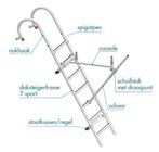 Compleet schoorsteen steiger, Ophalen, Zo goed als nieuw, Daksteiger, 5 meter of hoger