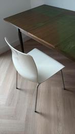 Witte vintage bureau stoel, Ophalen of Verzenden, Zo goed als nieuw, Rechthoekig, 50 tot 100 cm