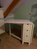 IKEA uitklapbare tafel bureau wit, Ophalen, Zo goed als nieuw
