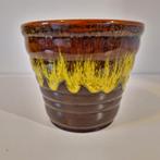 vintage bloempot jaren 60 retro bloempot lava glazuur, Ophalen of Verzenden, Huis en Inrichting