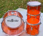 Vintage drums 70's Majestic Acryl ketels. 24" 16" 14" 13", Muziek en Instrumenten, Ophalen of Verzenden, Gebruikt, Overige merken