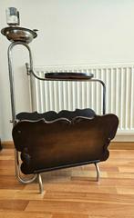 Retro standaard met asbak & krantenhouder – uniek!, Ophalen