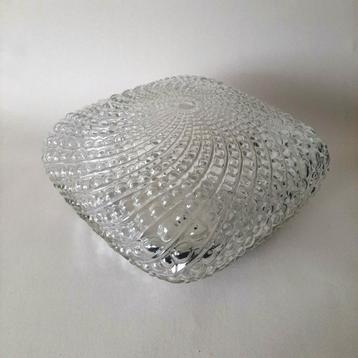 Prachtige glazen plafondlamp, Vintage plafonniere Massive beschikbaar voor biedingen