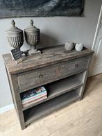 Sidetable driftwood 100 cm stoer, sober landelijk, Ophalen, Zo goed als nieuw, 25 tot 50 cm, 50 tot 100 cm