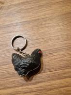 484 Vintage zwarte kip sleutelhanger, Ophalen of Verzenden