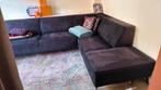 Montel Hoekbank Sofa donker Paars, Ophalen, Gebruikt, Stof, Suede achtig