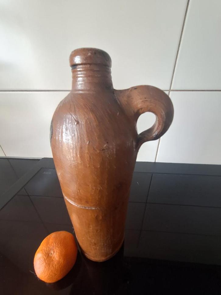 Antiek aardewerken kruik jenever, Antiek en Kunst, Antiek | Vazen, Ophalen of Verzenden