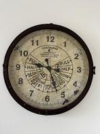 Industriële klok 72cm rond, Huis en Inrichting, Ophalen, Zo goed als nieuw, Analoog, Wandklok