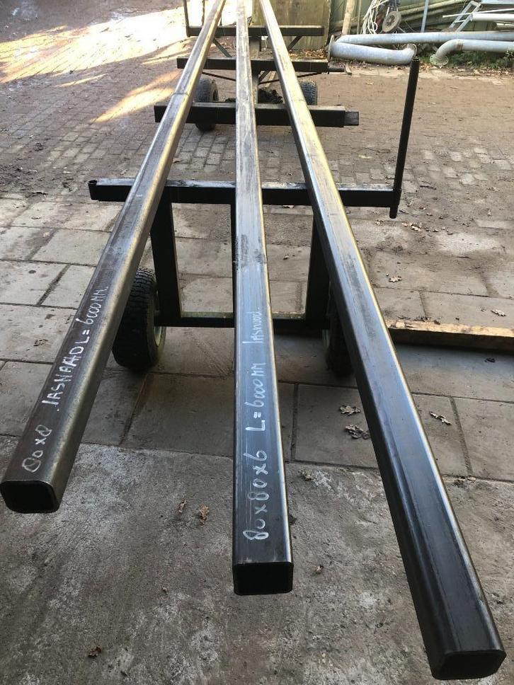 Zware koker  ,    80x8,   100x8,  100x10,  120x10,  100x80x8, Tuin en Terras, Tuinpoorten, Nieuw, Draaipoort, IJzer, 200 cm of meer