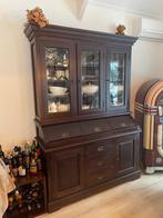 MOET WEG! Bruine buffetkast in perfecte staat 210x140x30/54, Ophalen, 100 tot 150 cm, 200 cm of meer, Zo goed als nieuw
