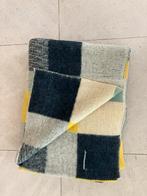 Retro wollen deken ruit groen geel beige zwart 163*210 cm, Huis en Inrichting, Woonaccessoires | Plaids en Woondekens, Ophalen of Verzenden