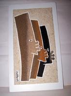 Kunstwerk in reliëf van kristalletjes op hout. Makha03. Nwst, Ophalen of Verzenden