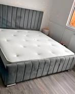 Luxe Gestoffeerd Bed – Verkrijgbaar in Single, Double, Queen, Verzenden, Nieuw, Tweepersoons, Wit