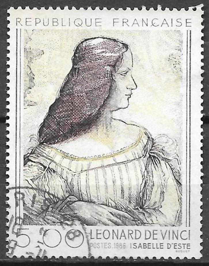 Frankrijk: Mi. 2581 uit 1986 Leonardo Da Vinci schilder, Postzegels en Munten, Postzegels | Europa | Frankrijk, Gestempeld, Ophalen of Verzenden