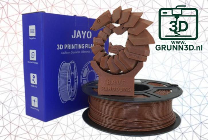 JAYO Nieuwe 3D filament PETG Chocolade 1.75mm rol a 1,1 kilo, Computers en Software, 3D-printerbenodigheden, Nieuw, Ophalen of Verzenden