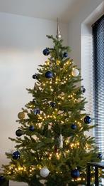 Kerstballen en piek donkerblauw, Ophalen of Verzenden, Zo goed als nieuw