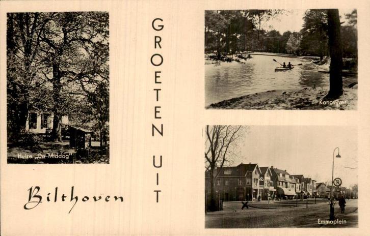 Bilthoven - Huize de Middag Emmaplein, Verzamelen, Ansichtkaarten | Nederland, Gelopen, Utrecht, Voor 1920, Ophalen of Verzenden