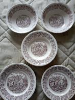 Vintage Eetservies met bruine opdruk ZGAN, Ophalen