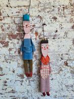 Brocante houten set marionette poppen/  allegonda, Ophalen of Verzenden