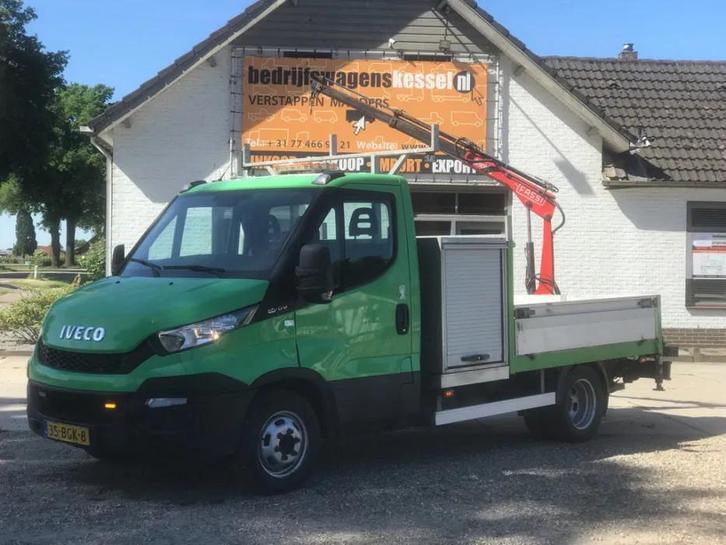 Iveco Daily 40C17 3.0HPi Fassi M10A 12 kraan open laadbak Pr, Auto's, Bestelauto's, Bedrijf, Te koop, ABS, Centrale vergrendeling