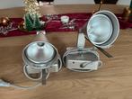 Twee bedlampjes, Ophalen, Gebruikt, Metaal of Aluminium, Plafondspot of Wandspot