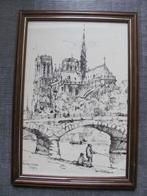Jan Korthals - Notre Dame Parijs, Verzamelen, Foto's en Prenten, Ophalen of Verzenden, Zo goed als nieuw, 1940 tot 1960, Gebouw