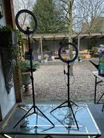 Twee Ringlampen met Statief olaf, Ophalen, Gebruikt, Lamp of Flitsset