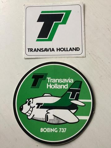 2 stickers Transavia Holland beschikbaar voor biedingen